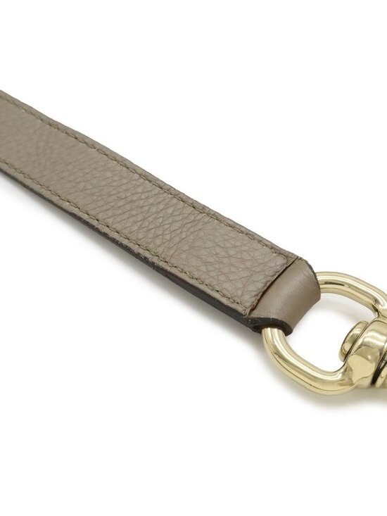 GUCCI Grey Embossed Leather w Gold Bamboo Buckle Gucci Bamboo 2-Way Shoulder Bag Crossbody Leather Grey Gold main image 2